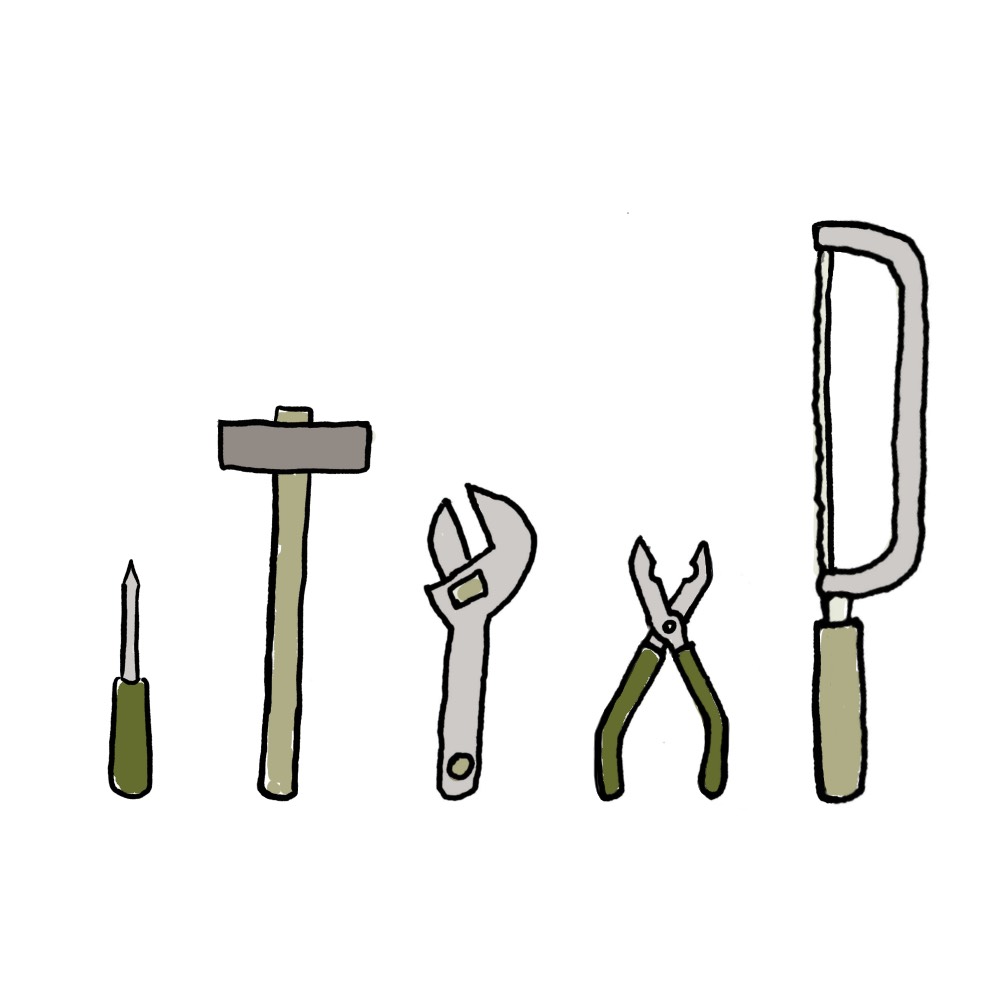 道具や作業スペースを使う